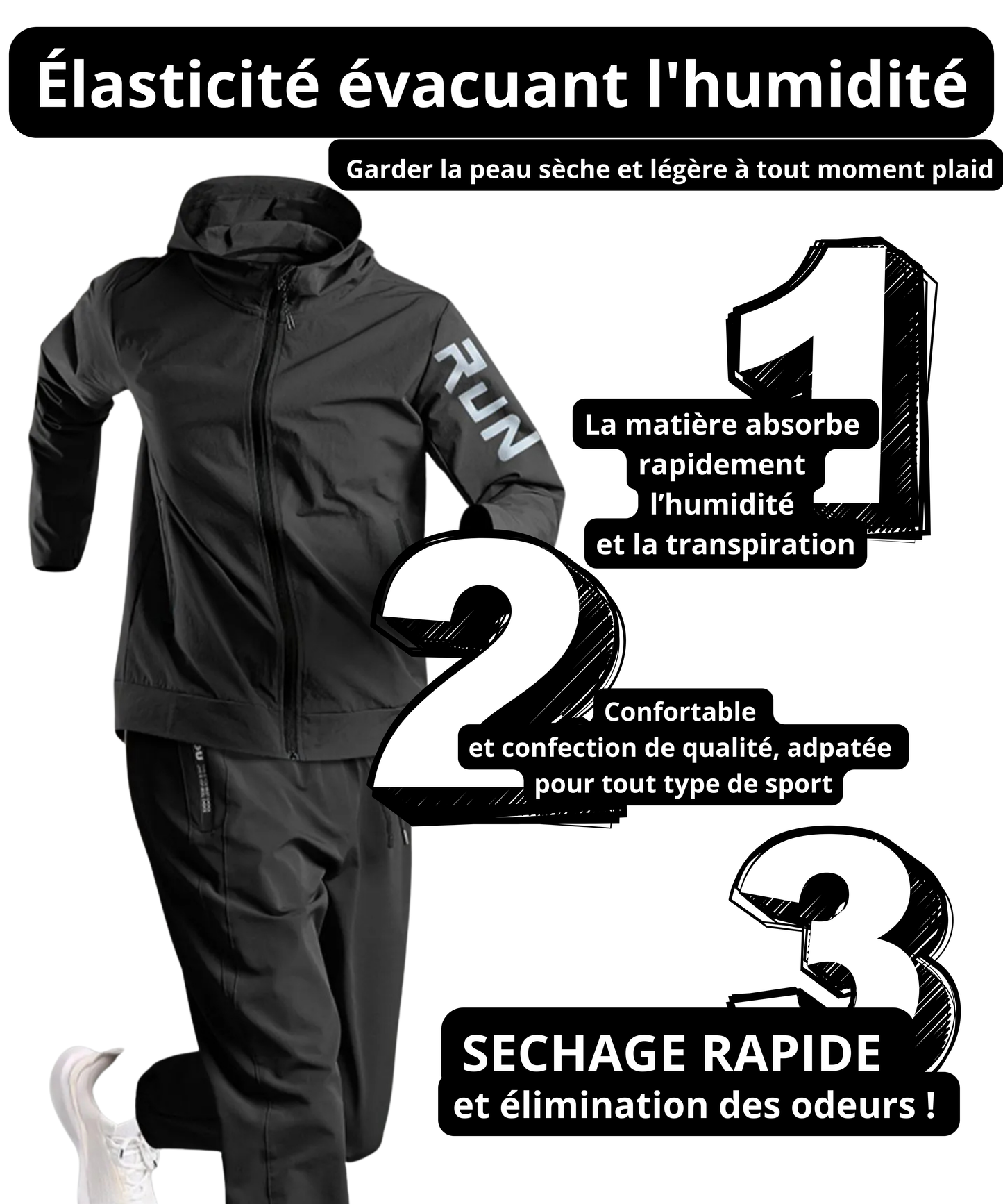 Survêtement de sport unisexe – Léger, respirant et confortable