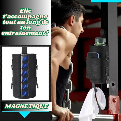 Sac de sport magnétique avec support pour gourde – Portable et Antidérapant
