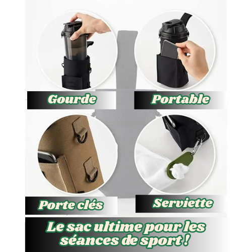 Sac de sport magnétique avec support pour gourde – Portable et Antidérapant