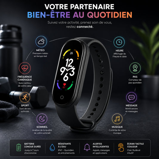 Montre connectée sport multifonction – suivi santé, activité et notifications intelligentes
