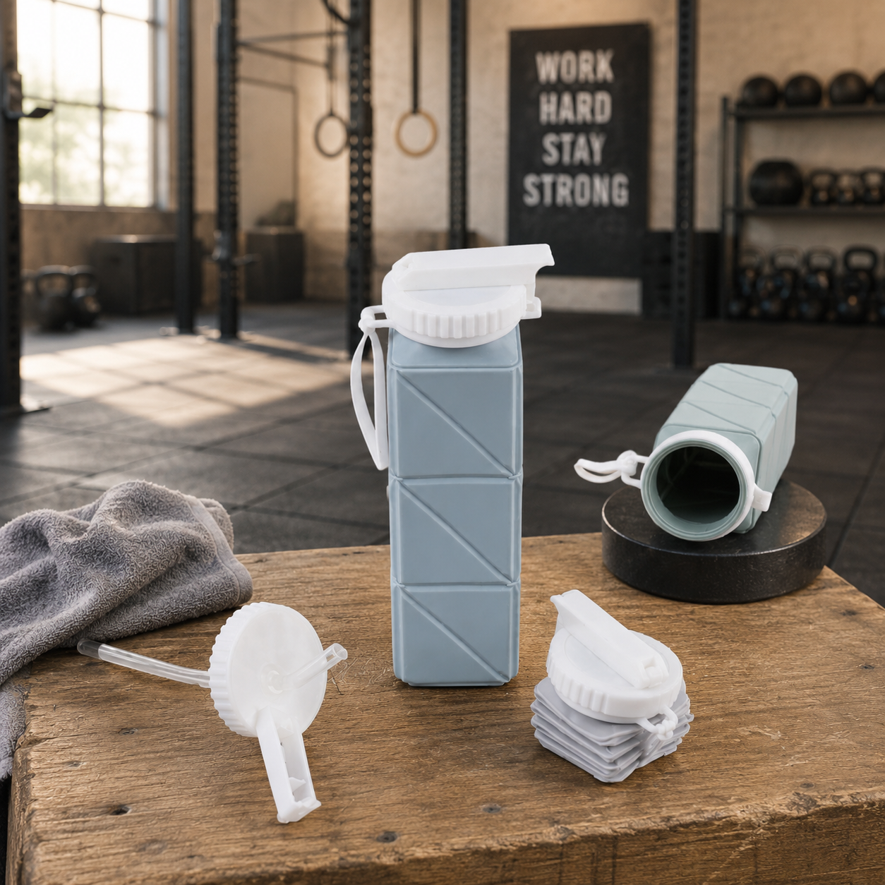 Gourde pliable écologique – Réutilisable et pratique pour le sport