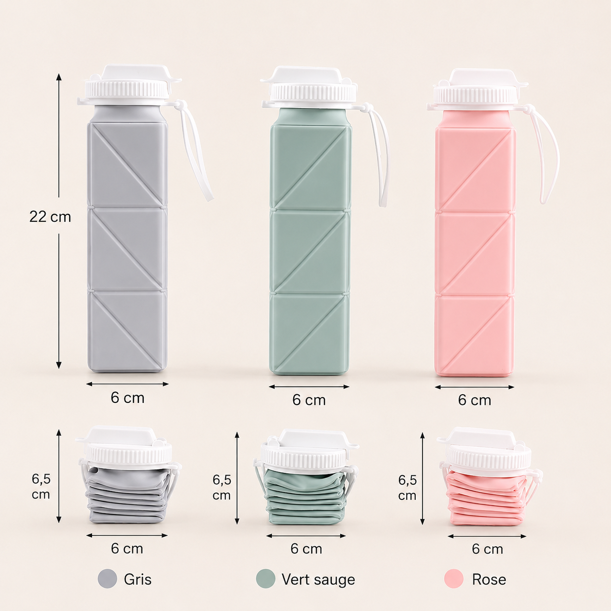 Gourde pliable écologique – Réutilisable et pratique pour le sport